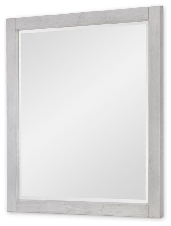 Preston Bleached Linen Rectangular Dresser Mirror