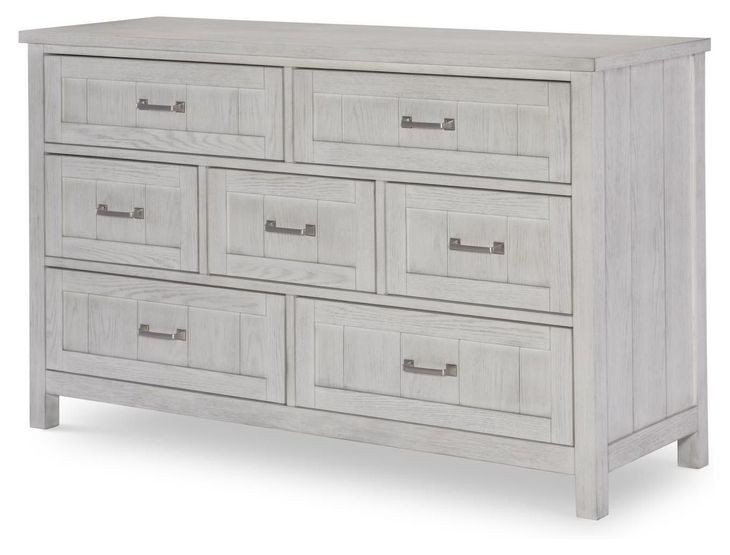 Preston Bleached Linen 7 Drawer Dresser