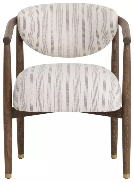 Gavina Gifford Script Upholstered Dining Arm Chair
