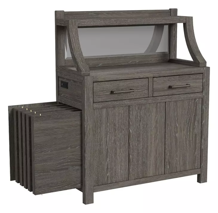 Flex Reclaimed Chevron Server with USB Charging