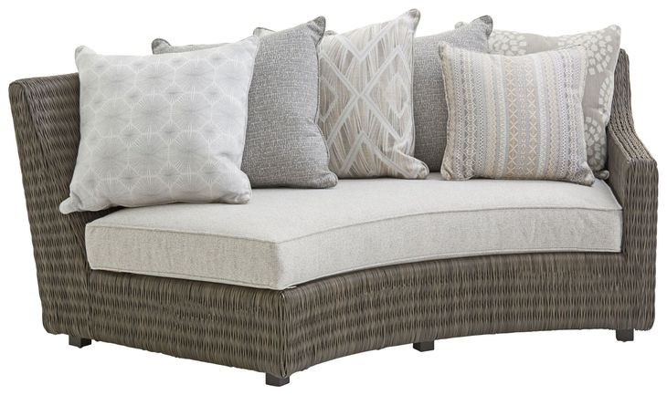 Cypress Point Ocean Terrace Beige Curved Outdoor Sectional