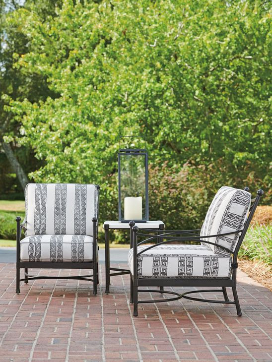 Pavlova Gray Upholstered Outdoor Accent Chair