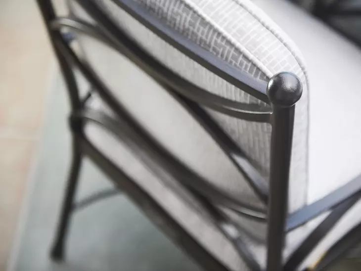 Pavlova Gray Upholstered Outdoor Dining Chair