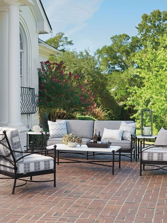 Pavlova Gray Upholstered Outdoor Accent Chair