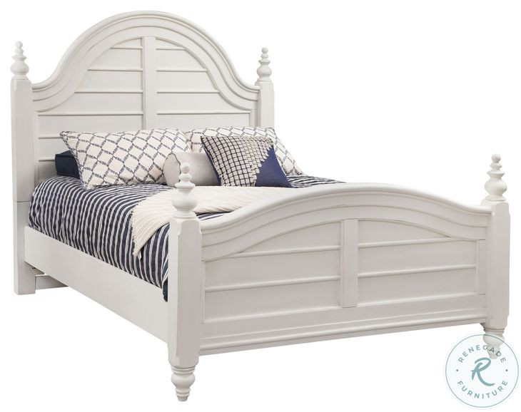 Rodanthe Dove White Twin Poster Bed