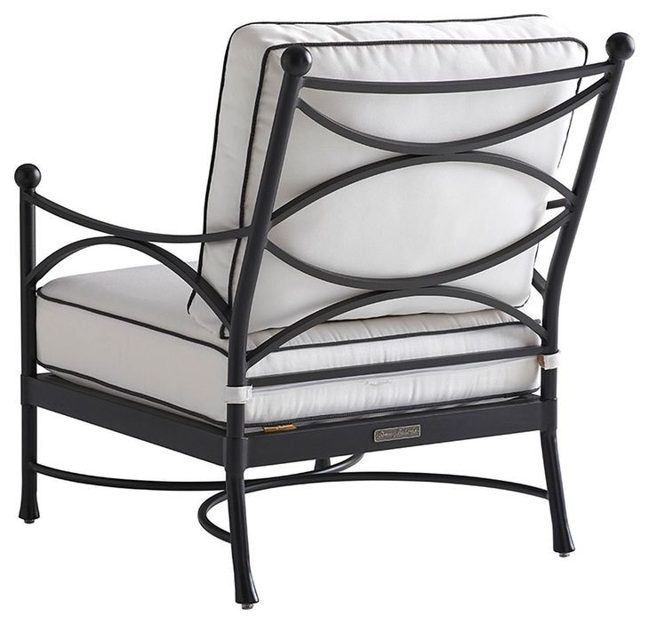Pavlova White Upholstered Outdoor Accent Chair with Pillow