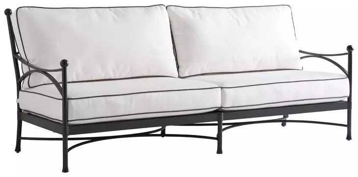 Pavlova Black and White Performance Fabric Outdoor 83" Sofa