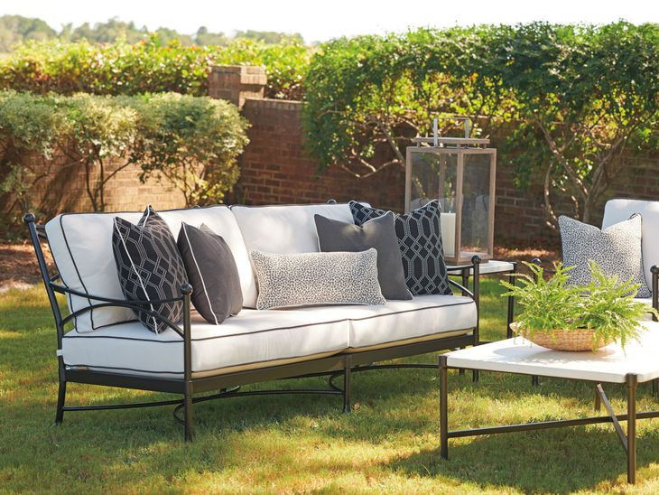 Pavlova Black and White Performance Fabric Outdoor Conversation Set
