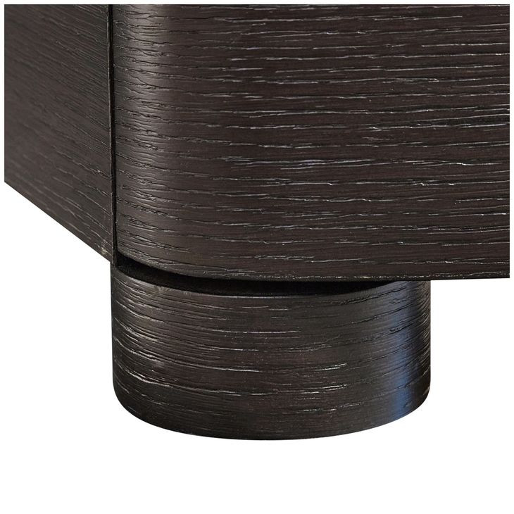 Geneve Robor and Ferrum 3 Drawer Small Nightstand with USB Charging