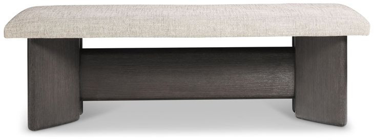 Geneve Beige Performance Fabric Upholstered Accent Bench