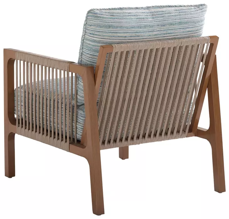 St Tropez White and Blue Upholstered Outdoor Conversation Set