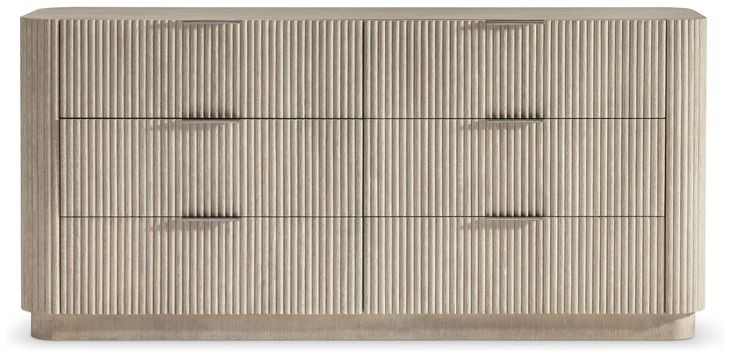 Lucerne Alba and Graphite 6 Drawer Dresser