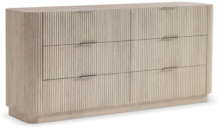 Lucerne Alba and Graphite 6 Drawer Dresser