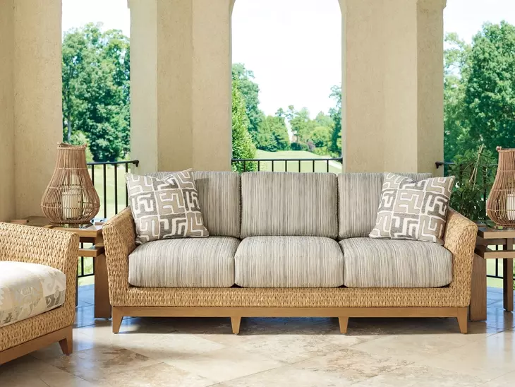 Los Altos Valley View Brown Outdoor 83" Sofa