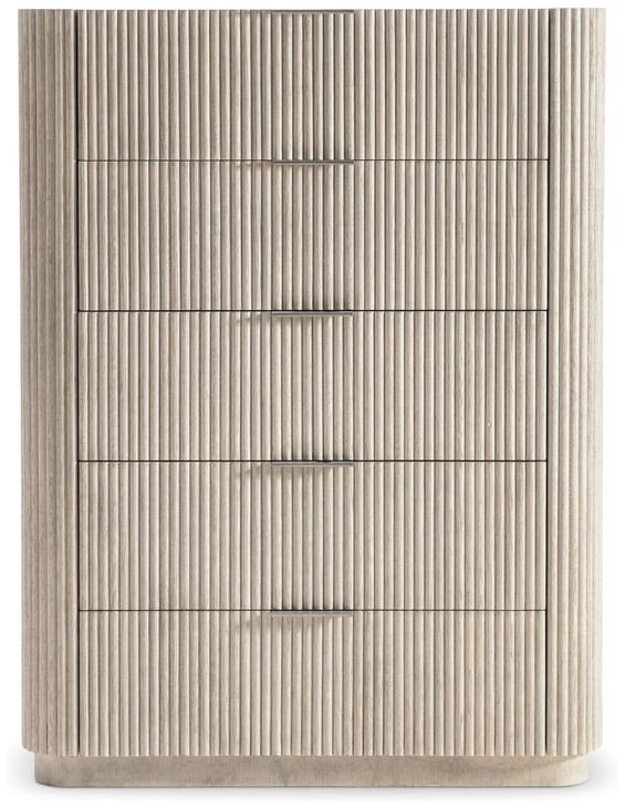 Lucerne Alba and Graphite 5 Drawer Tall Chest
