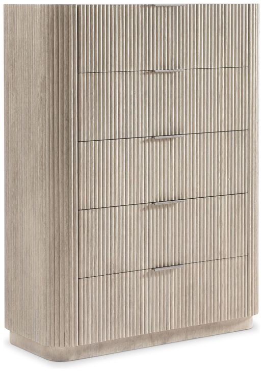 Lucerne Alba and Graphite 5 Drawer Tall Chest
