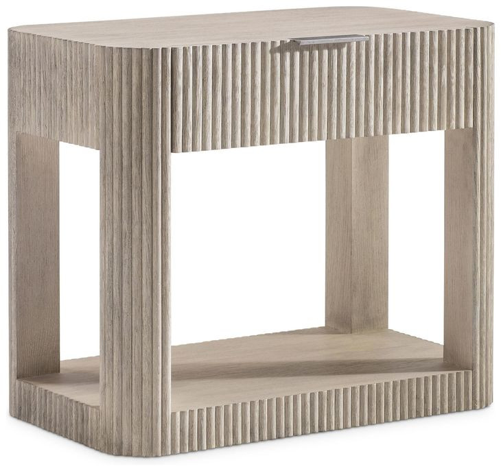 Lucerne Alba and Graphite 1 Drawer Open Nightstand
