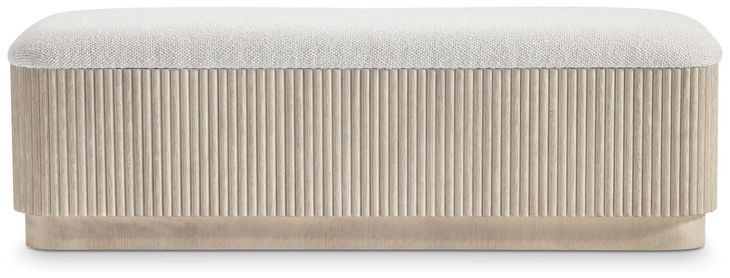 Lucerne Beige Performance Fabric Upholstered Accent Bench
