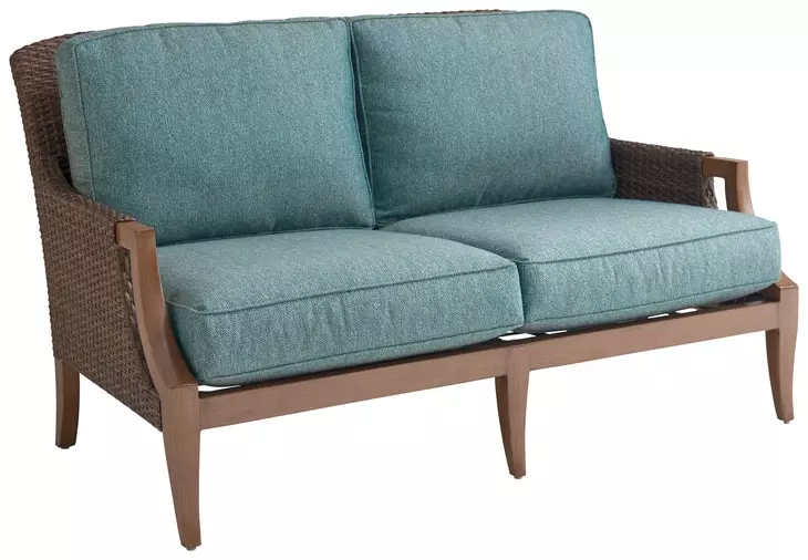 Harbor Isle Blue Outdoor 63" Loveseat