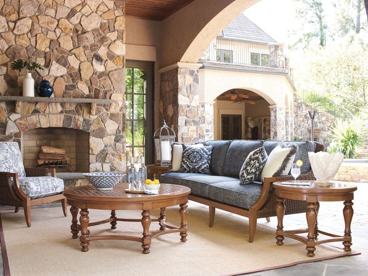 Harbor Isle Blue Outdoor Conversation Set