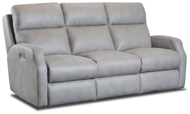 Kendall Telluride Stone 85" Triple Power Reclining Sofa with USB Charging