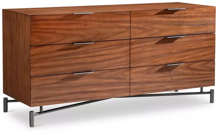 Brasea Lume and Tungsten 6 Drawer Small Dresser