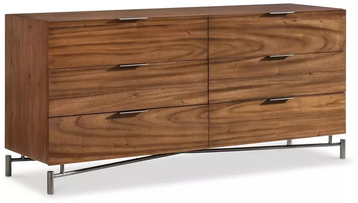 Brasea Lume and Tungsten 6 Drawer Large Dresser