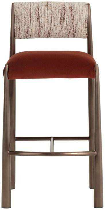 Baymont Meg Rust and Terri Nutmeg Upholstered Barstool