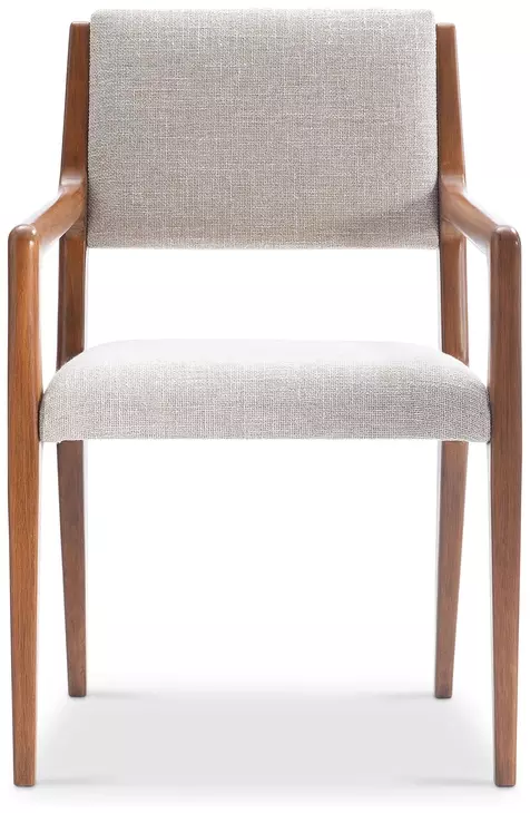 Brasea Beige Performance Fabric Upholstered Arm Chair