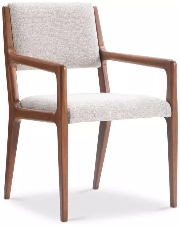 Brasea Beige Performance Fabric Upholstered Arm Chair
