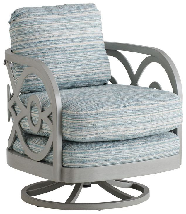 Silver Sands Upholstered Outdoor Occasional Swivel Chair