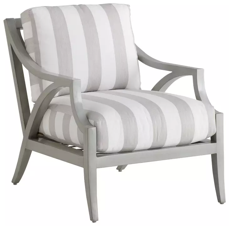 Silver Sands Gray Upholstered Outdoor Lounge Chair
