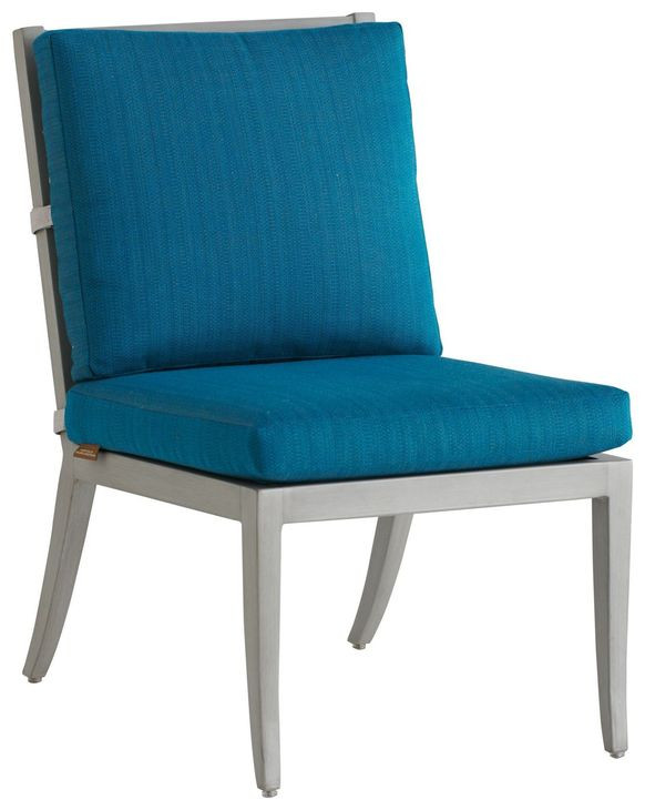 Silver Sands Blue Upholstered Outdoor Arm Chair - Thumbnail 2