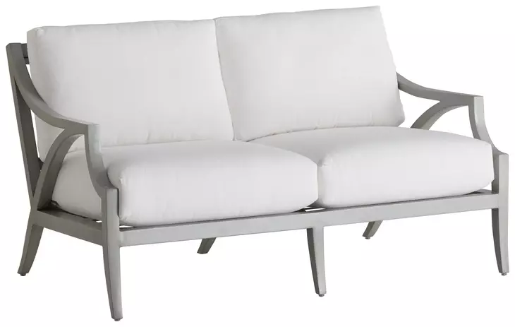 Silver Sands Beige Outdoor 60" Loveseat