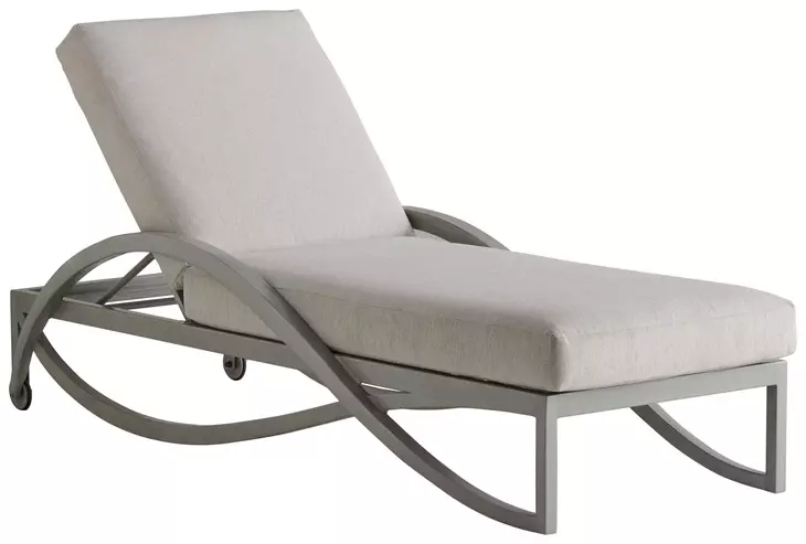 Silver Sands Beige Outdoor 82" Chaise Lounge