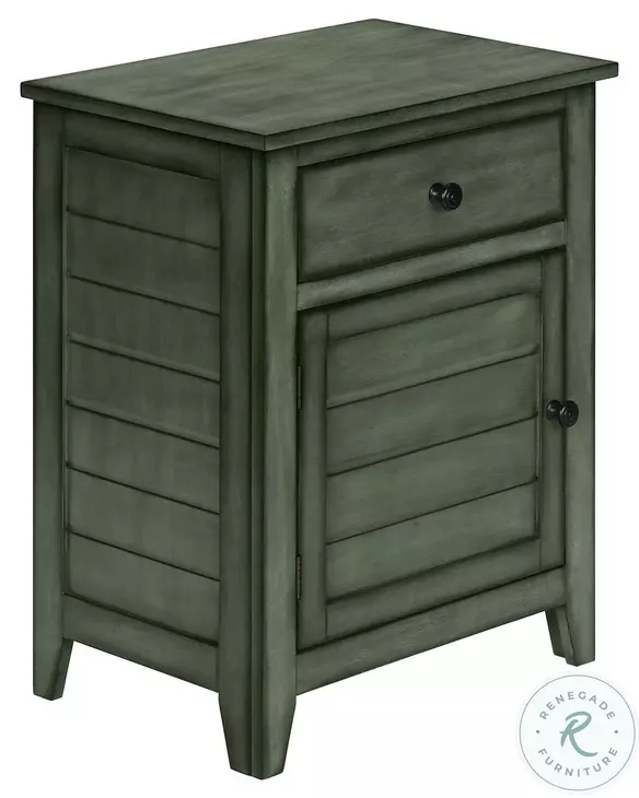 3948 Antique Green Finis Nightstand