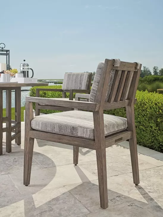 La Jolla Brown Performance Fabric Outdoor Arm Chair