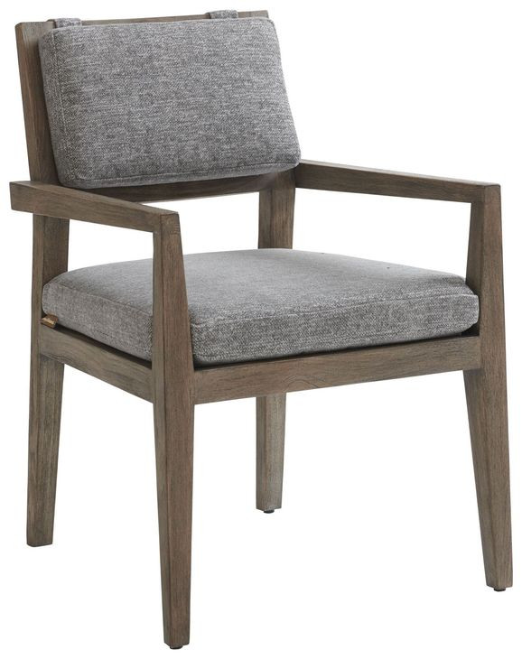 La Jolla Gray Performance Fabric Outdoor Side Chair - Thumbnail 3