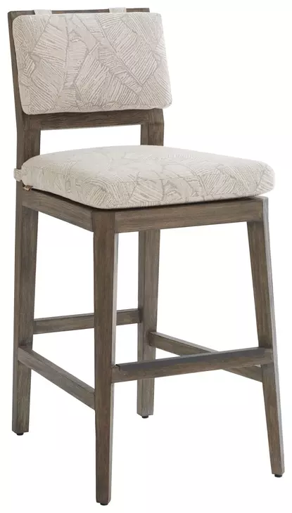 La Jolla Beige Performance Fabric Outdoor Bar Stool