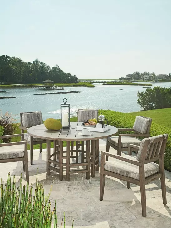 La Jolla Brown Performance Fabric Outdoor Arm Chair