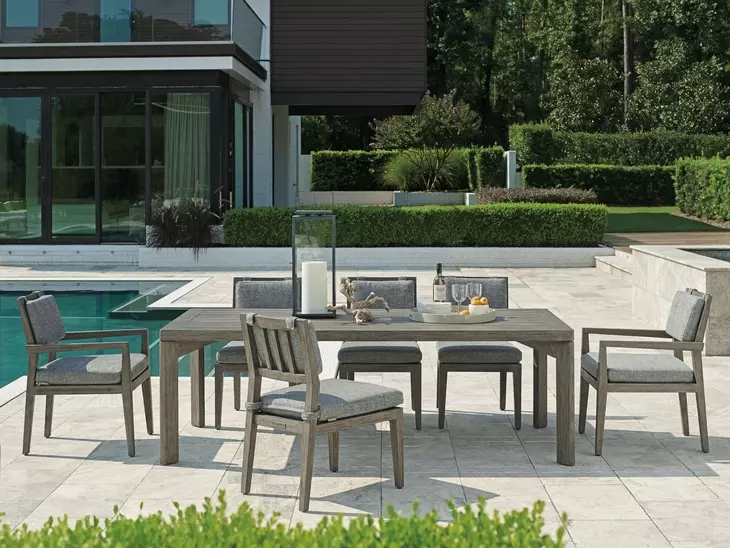 La Jolla Gray Performance Fabric Outdoor Arm Chair