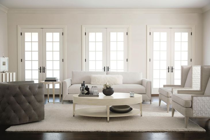 East Hampton Cerused Linen End Table