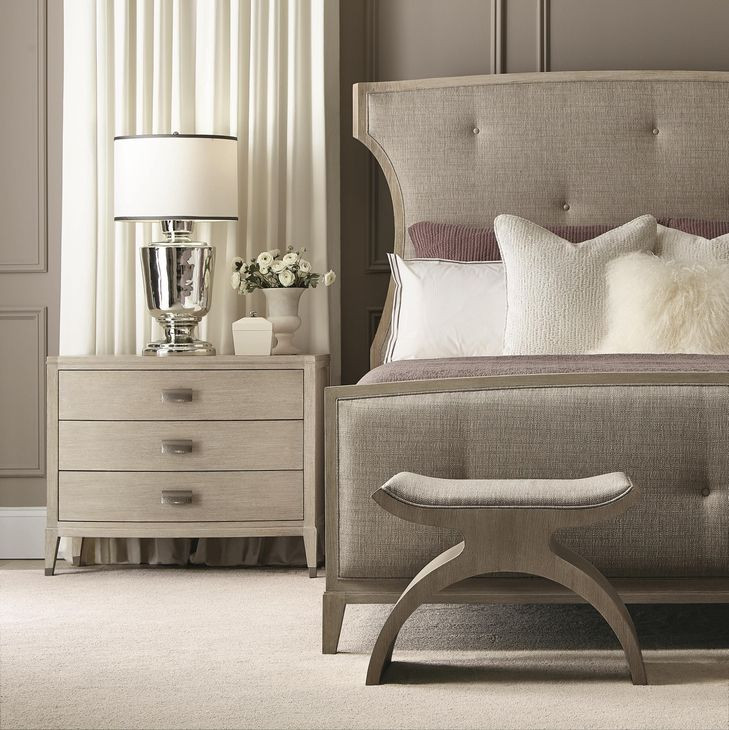 East Hampton Cerused Linen 36" Nightstand