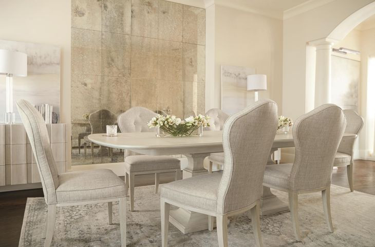 East Hampton Muted Gray Upholstered Side Chair Set of 2
