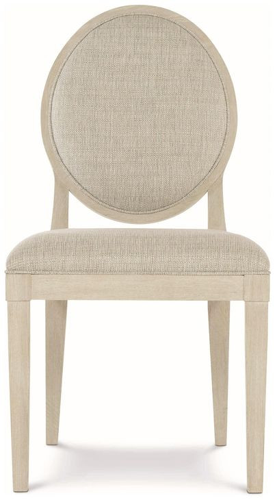East Hampton Muted Gray Oval Back Side Chair Set of 2