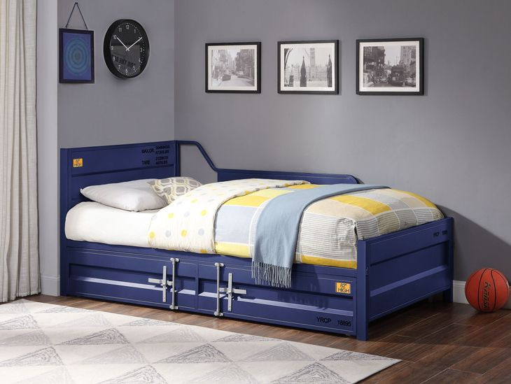 Cargo Blue Twin Daybed with Trundle