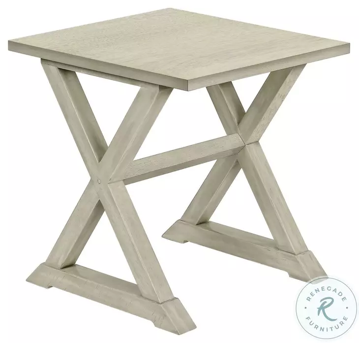 3989 Antique White Accent Table