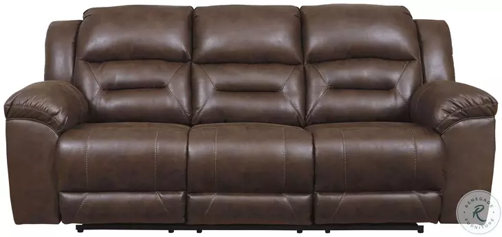 Stoneland Chocolate 90" Reclining Sofa