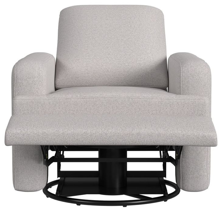 Trey Glider Stormy Gray Upholstered Rocker Power Recliner with USB Charging