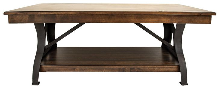 District Copper and Black Rectangular Coffee Table